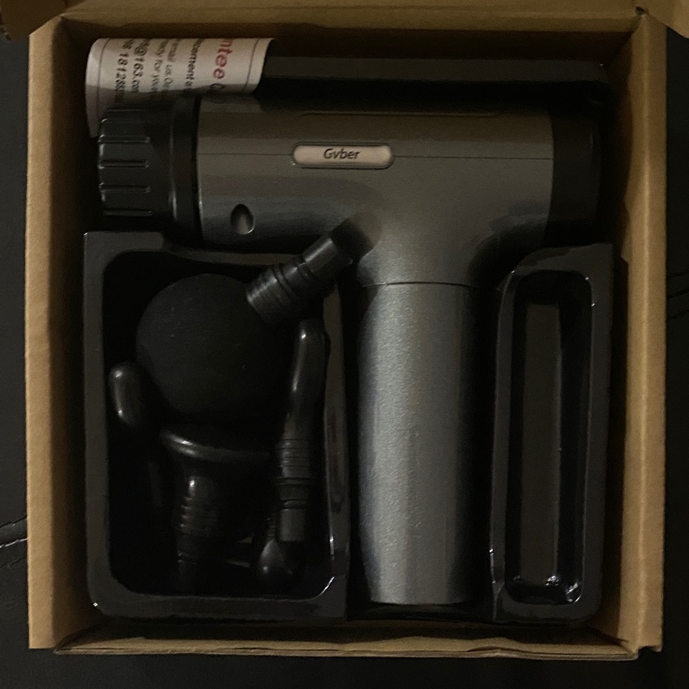 Black and Gray Massage Gun